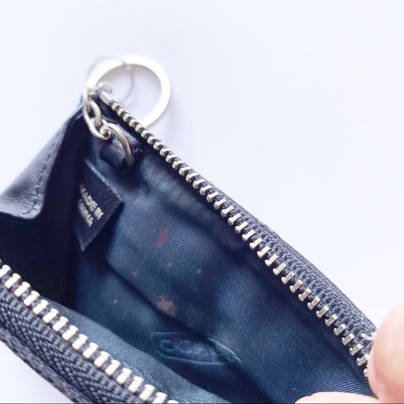 Coach Black Coin Keychain Zippered Card Holder - Picture 3 of 7